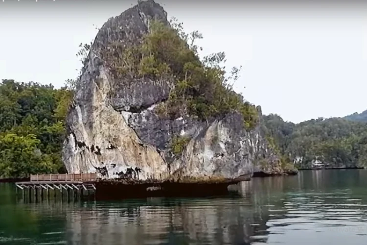 Ket Foto: Batu Pensil di Raja Ampat