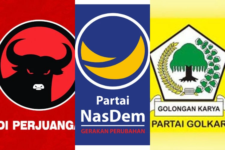 Tiga partai yang berhasil merebut kursi unsur pimpinan periode 2024-2029