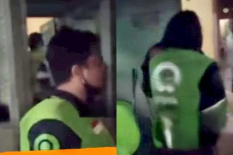 Rombongan driver ojek online di Medan beramai-ramai geruduk rumah terduga pelaku orderan fiktif.