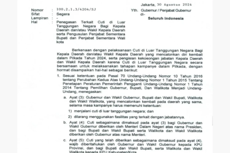 Ket. Foto: Disebutkan Kepala Biro Pemerintahan dan Kesra, Kepala Daerah yang Saat Ini sedang Menjabat dan Akan Maju Kembali di Pilkada Wajib Menjalani CLTN