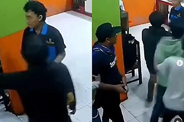 Pemuda mabuk di Sleman menganiaya karyawan rumah makan Padang karena kuah gulai habis. Insiden viral di media sosial.