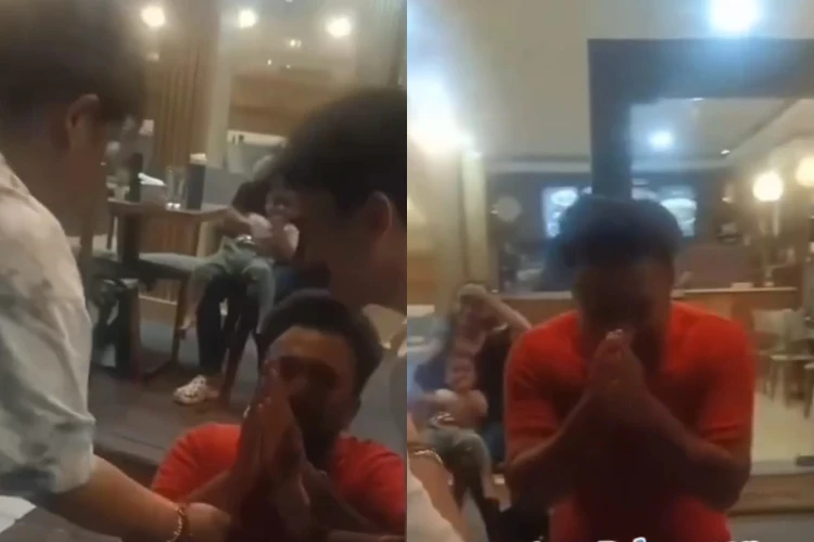 Wisatawan asing menangis di pinggir jalan Bali setelah diduga menjadi korban penjabretan.