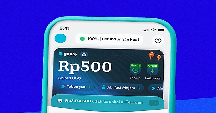 Potret tampilan halaman utama dari aplikasi GoPay jika dibuka oleh pengguna
