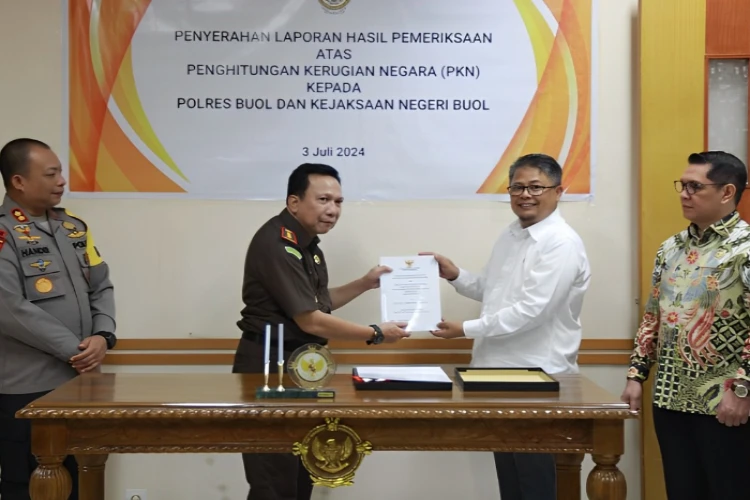 Ket. Foto: BPK Perwakilan Provinsi Sulteng Menyimpulkan Adanya Penyimpangan Berindikasi Tindak Pidana pada Proyek Pekerjaan Saluran Pengendali Banjir dan Pedestrian Jalan Batalipu Buol