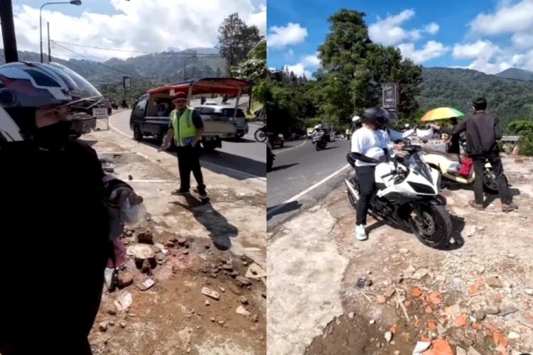 Pengendara ini keluhkan maraknya juru parkir liar di kawasan puncak Bogor yang kian meresahkan usai penertiban PKL dilakukan.