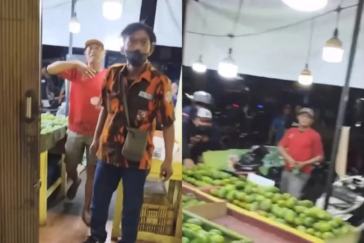 Anggota ormas marah karena uang Rp10 ribu, serang pedagang buah di Jakarta Barat.