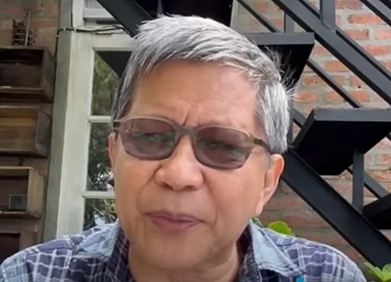 Tangkap layar video yang menampilkan pengamat politik, Rocky Gerung sedang berargumen