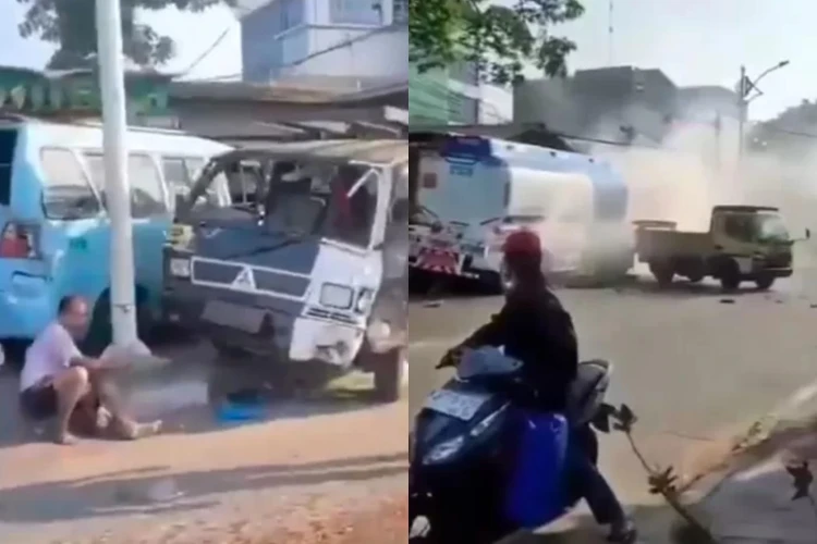 Kecelakaan maut truk tangki BBG di Plumpang tewaskan lima orang, pengemudi diduga alami serangan jantung.