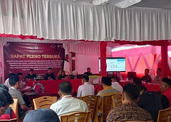 Ket. Foto: KPU Kabupaten Donggala Menuntaskan Pelaksanaan Rekapitulasi Penghitungan Suara untuk 7 Kecamatan di Pilkada Tahun 2024