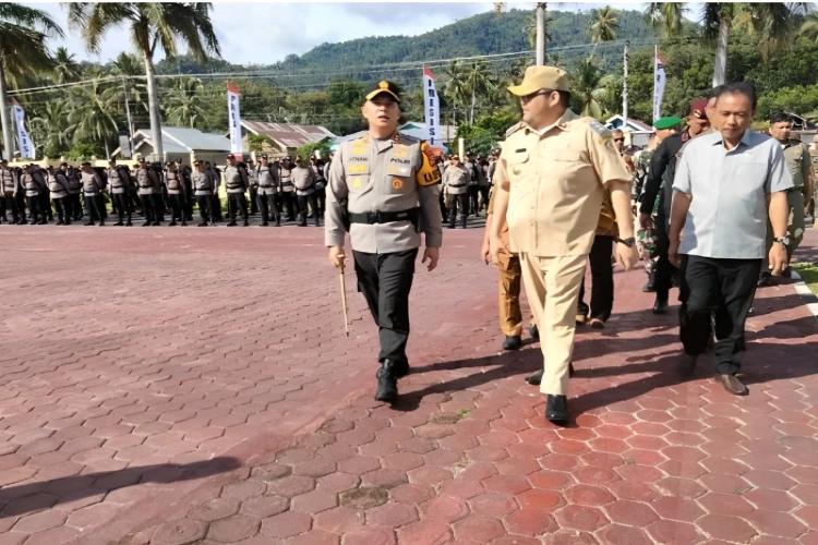 Ket. Foto: Polres Parigi Moutong Dilaporkan Mengadakan Apel Pelepasan Pergeseran Pasukan Pengamanan Logistik dan TPS