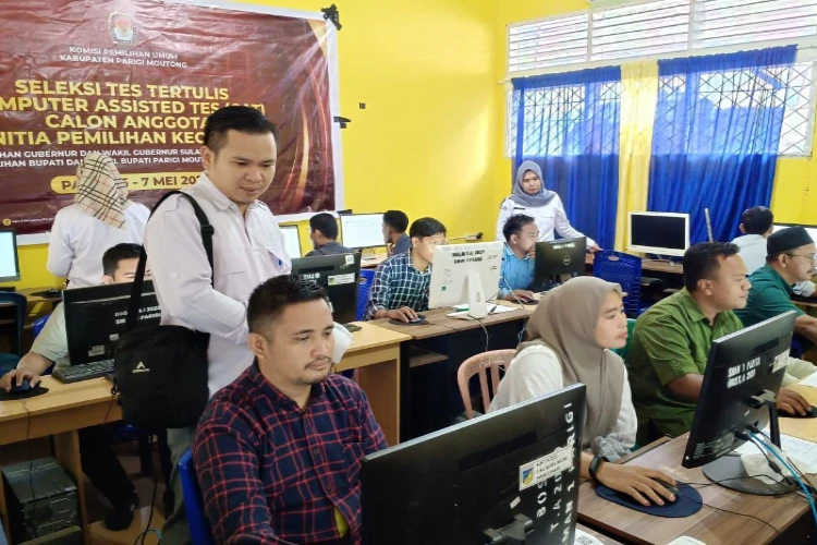 Ket. Foto: Tes Tertulis Perekrutan PPK di Parigi Moutong Dilakukan dari Tanggal 6 hingga 8 Mei 2024