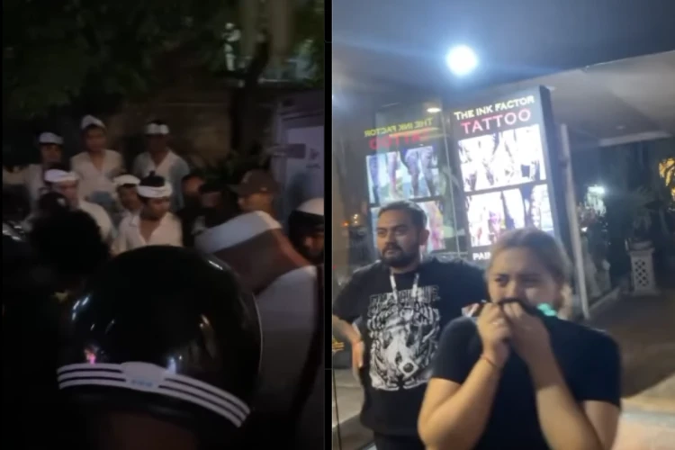Tangkap layar video penangkapan pencopet yang baru saja beraksi di daerah Seminyak Bali dengan korban seorang WNA