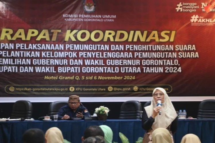 Ket. Foto: KPU Gorontalo Utara Menyelenggarakan Rakor Persiapan Pelaksanaan Pungut dan Hitung dalam Pilkada Serentak 2024