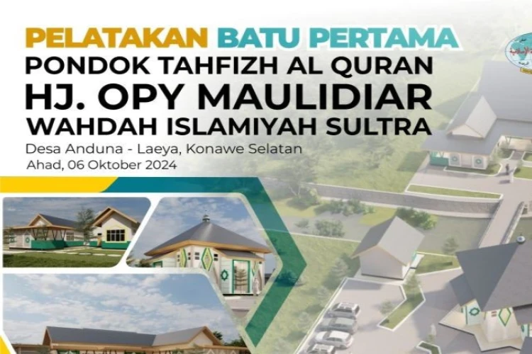 Ket. Foto: Konsep Pendidikan Kemandirian Diusung oleh Pembangunan Ponpes Tahfizhul Quran Hj Opy Maulidiar di Konsel