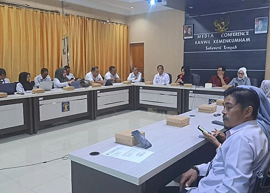 Ket. Foto: Kanwil Kemenkumham Sulteng Kembali Mengadakan Fasilitasi Harmonisasi 5 Ranperda