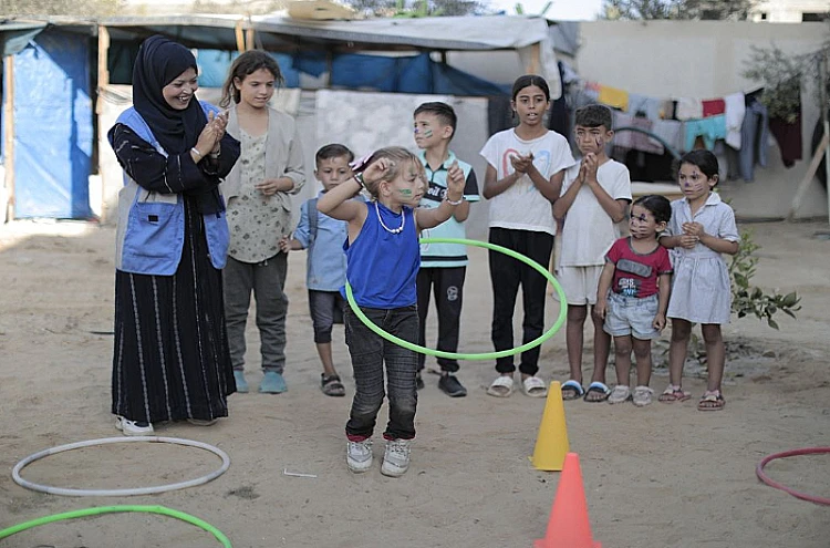 Ket. Foto: 2 Anak Palestina Tewas Akibat Runtuhnya Tembok Beton di Kota Gaza