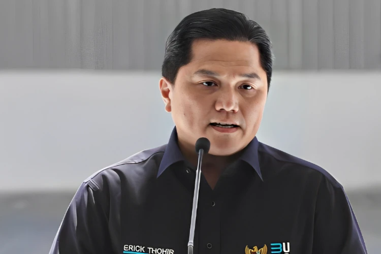 Ket. Foto: Erick Thohir Menyatakan Pihaknya Menghormati Proses Hukum Terkait Penyidikan Kasus Dugaan Korupsi PT Taspen