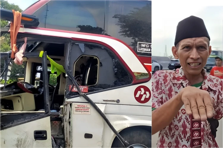 Sopir bus Primajasa ungkap kronologi kecelakaan maut di tol Jakarta  Cikampek KM 58.