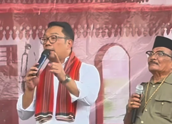 Tangkap layar calon gubernur Jakarta nomor urut 1, Ridwan Kamil saat hadir di suatu acara