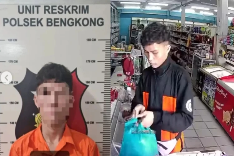 Dua pelaku pasangan sejoli yang masih di bawah umur ini ditangkap polisi karena ketahuan mencuri di minimarket.
