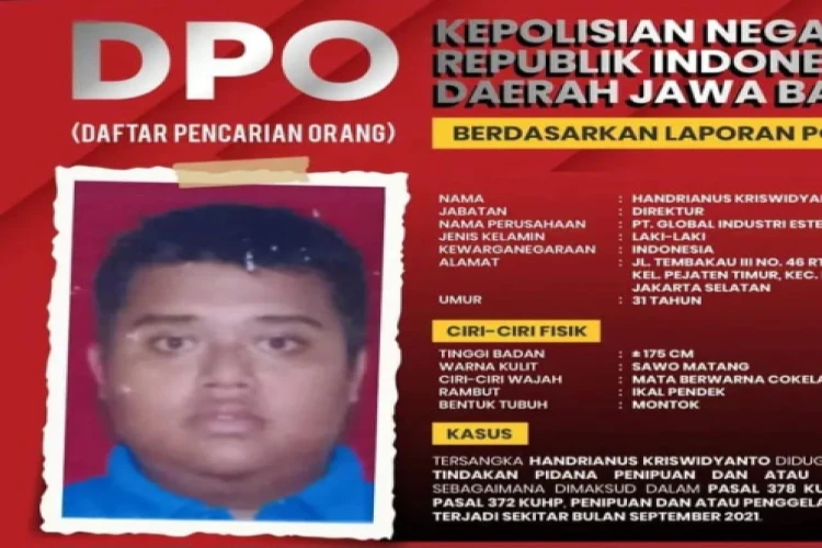 Polresta Bogor Kota menetapkan Direktur PT GIE sebagai DPO dalam kasus dugaan penipuan besar.