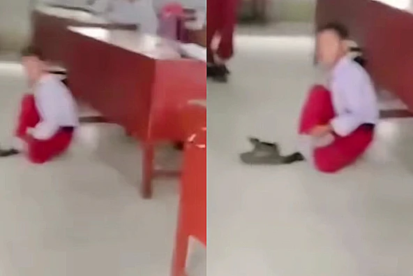 Video siswa SD dihukum duduk di lantai karena tunggakan SPP viral di media sosial.
