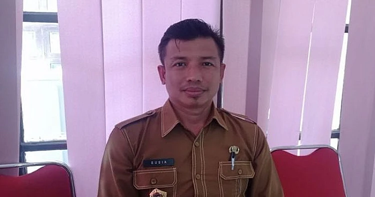 Potret Kepala Dinas Sosial Palu, Susik ketika dimintai keterangan di Palu