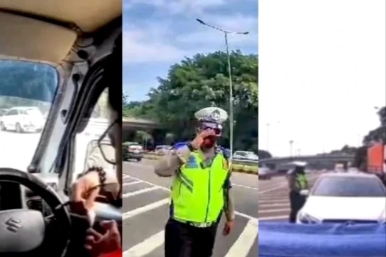 Polda Metro Jaya menjatuhkan sanksi terhadap polisi lalu lintas yang melakukan pungli receh ke pengemudi mobil pick up di Ruas Tol Halim. (Foto/Tangkap layar Instagram @terang_mediaPolda Metro Jaya menjatuhkan sanksi terhadap polisi lalu lintas yang melakukan pungli receh ke pengemudi mobil pick up di Ruas Tol Halim.