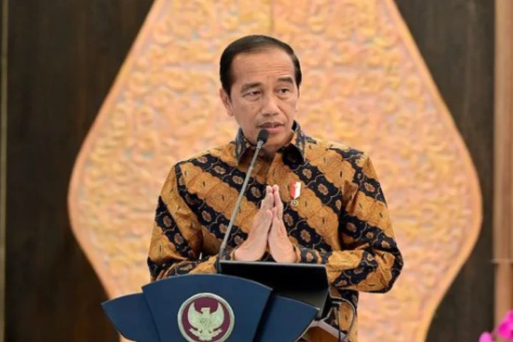 Foto Presiden Joko Widodo atau Jokowi yang dikabarkan akan menganugerahi tanda kehormatan Nugraha Sakanti kepada tujuh satuan kerja Polri