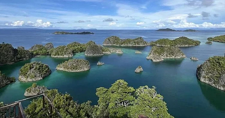 Potret keindahan pemandangan pulau dan laut di Raja Ampat
