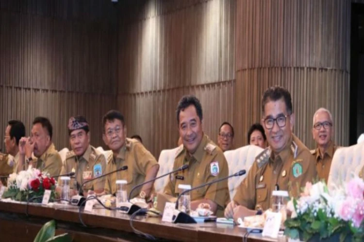 Ket. Foto: Pj Gubernur Sulawesi Barat, Bahtiar Baharuddin, Menyampaikan 3 Poin yang Menjadi Aspirasi Masyarakat Sulbar ke Presiden Jokowi