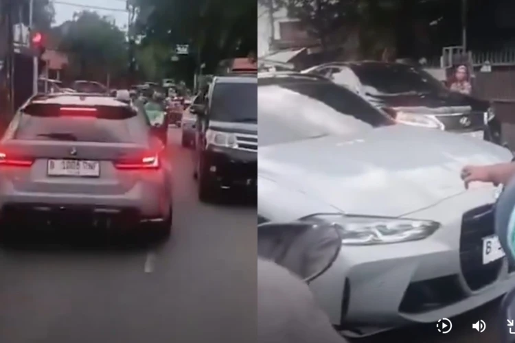 Aksi pengemudi mobil melawan arah hingga menabraki sepeda motordi kawasan Duren Tiga, Jakarta Selatan viral.