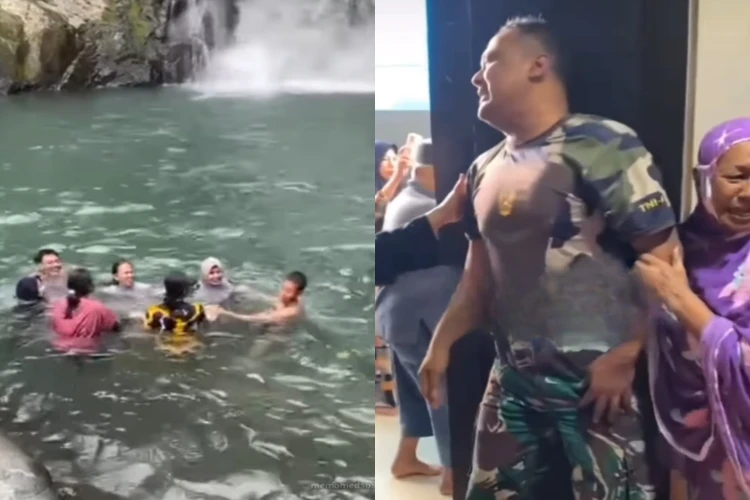 Tangis keluarga pecah ketika jenazah korban yang tenggelam di Air Terjun Jami Kabupaten Maros Sulawesi Selatan tiba.