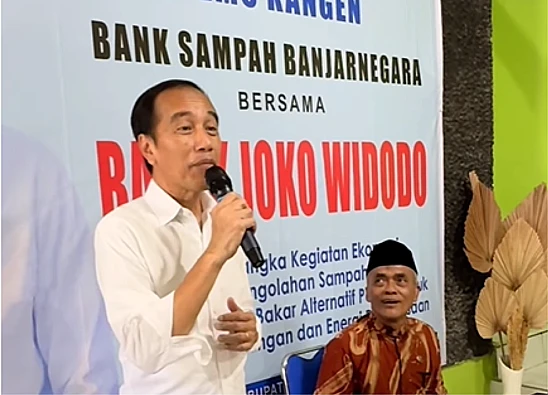 Tangkap layar video yang menampilkan mantan Presiden Indonesia, Joko Widodo atau Jokowi