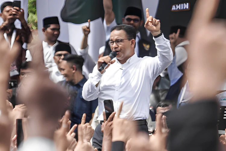 Ket. Foto: Anies Baswedan Meminta Para Pendukungnya untuk Terus Mengawal Suara