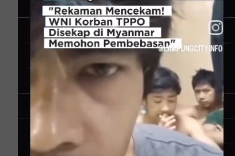 Ket Foto: Tangkap layar Video Permohonan Evakuasi WNI yang diduga jadi korban TPPO di Myanmar
