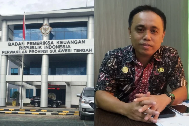 Ket Foto: Gedung BPK RI Perwakilan Sulteng dan Mantan Kadis PUPRP Hendra Bangsawan.