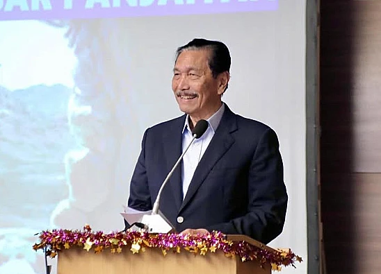Foto Ketua Dewan Ekonomi Nasional, Luhut Binsar Pandjaitan ketika di sebuah acara