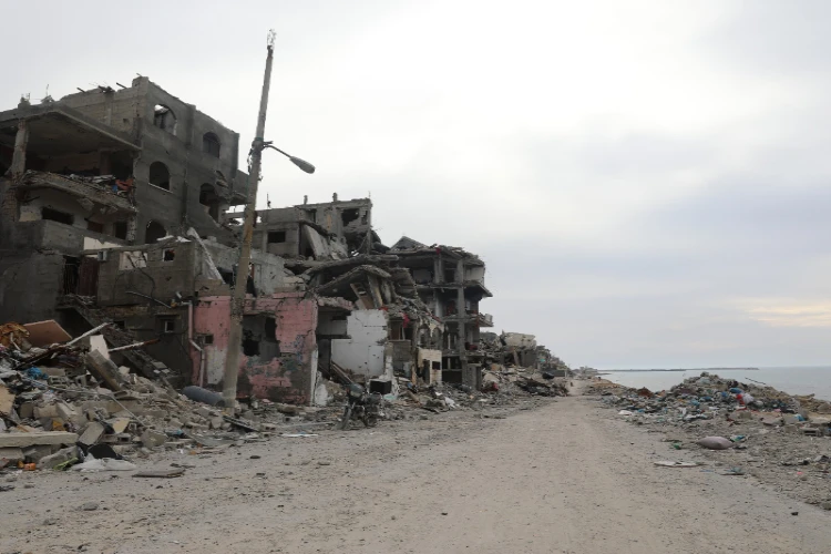 Ket. Foto: Citra Satelit Dilaporkan Menunjukkan Pembangunan Tembok yang Terletak di Sepanjang Perbatasan Mesir dengan Jalur Gaza