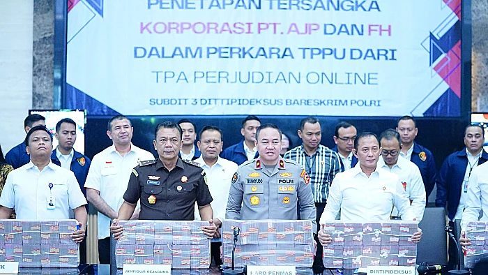 Kasus pencucian uang judi online, PT AJP dan FH ditetapkan tersangka, Rp103 miliar disita polisi.