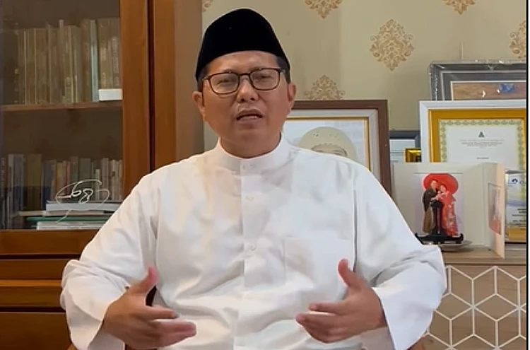 Tangkap layar video yang menampilkan Ketua Majelis Ulama Indonesia (MUI) Bidang Dakwah dan Ukhuwah, KH Muhammad Cholil Nafis