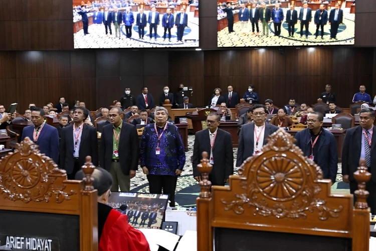 Ket. Foto: MK Hanya Akan Mengundang Pihak yang Terlibat saat Sidang Pembacaan Putusan Sengketa Pilpres 2024