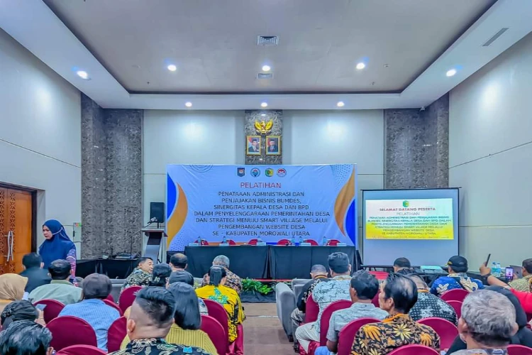 Ket. Foto: Pemerintah Kabupaten Morowali Utara Melakukan Penguatan Kapasitas terhadap Pemerintah Desa