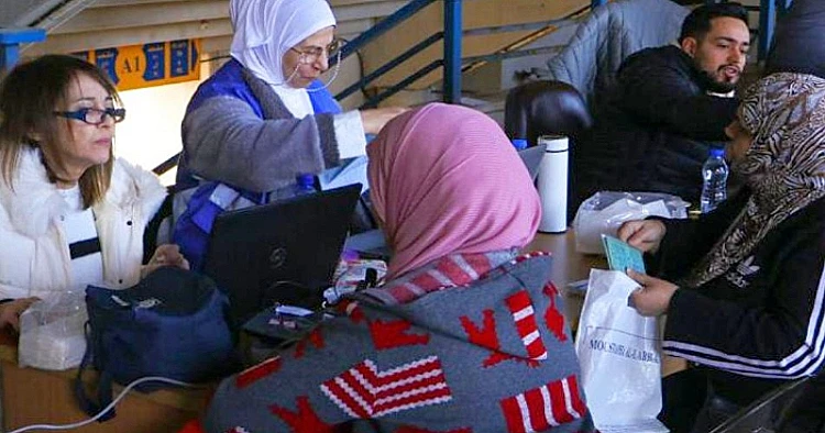 Ket. Foto: Kemenlu Palestina Membunyikan Peringatan atas Bencana Kelaparan di Gaza