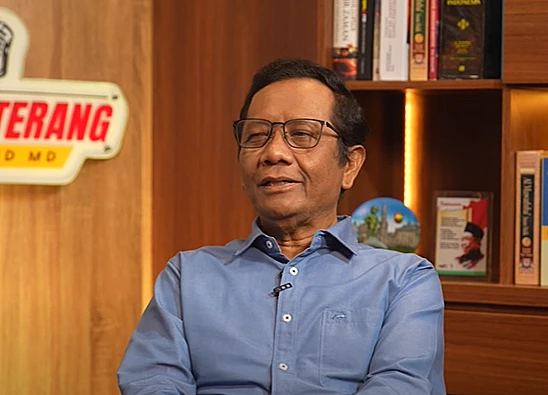 Tangkap layar video Mahfud MD, yang mengomentari penemuan sertifikat HGB di area pagar laut Tangerang