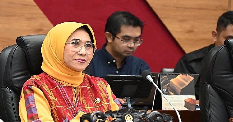 Potret Menteri Sekretaris Negara (Mensesneg) serta Juru Bicara Presiden RI Prasetyo Hadi ketika menyampaikan penjelasan
