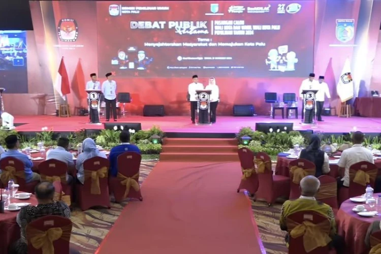 Ket. Foto: KPU Palu Menyelenggarakan Debat Publik Pertama untuk Paslon Wali Kota dan Wakil Wali Kota pada Pilkada Tahun 2024