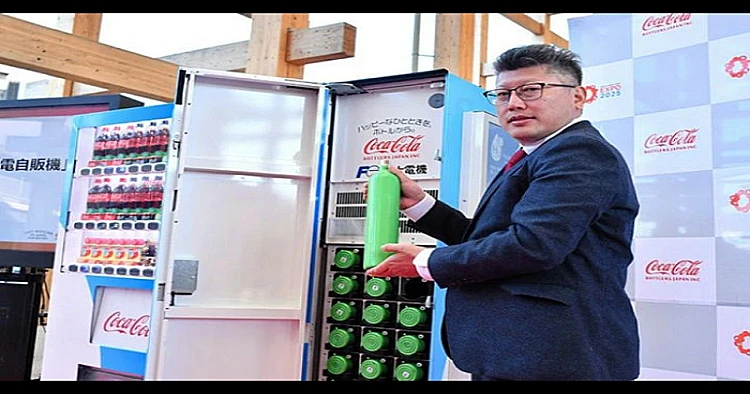 Mesin penjual otomatis bertenaga hidrogen dari Coca Cola