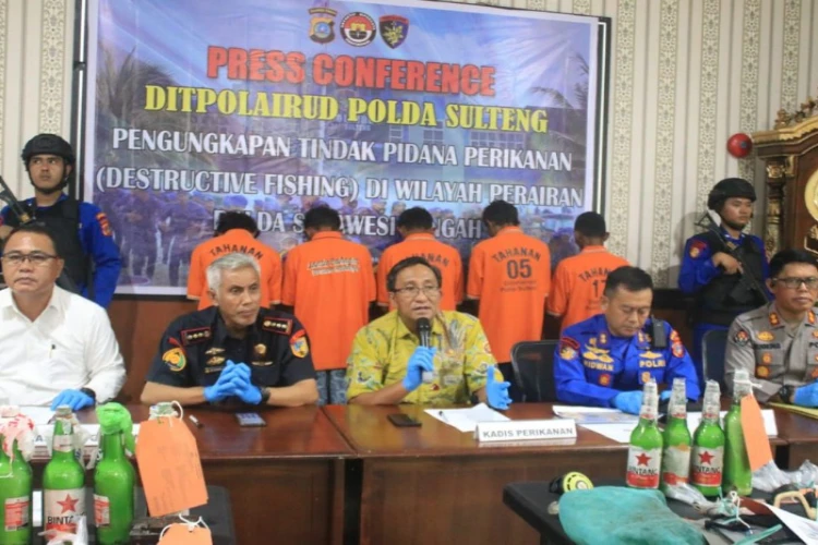 Ket. Foto: 3 Kasus Penangkapan Ikan Secara Ilagal di Perairan Sulawesi Tengah Diungkapkan Polisi