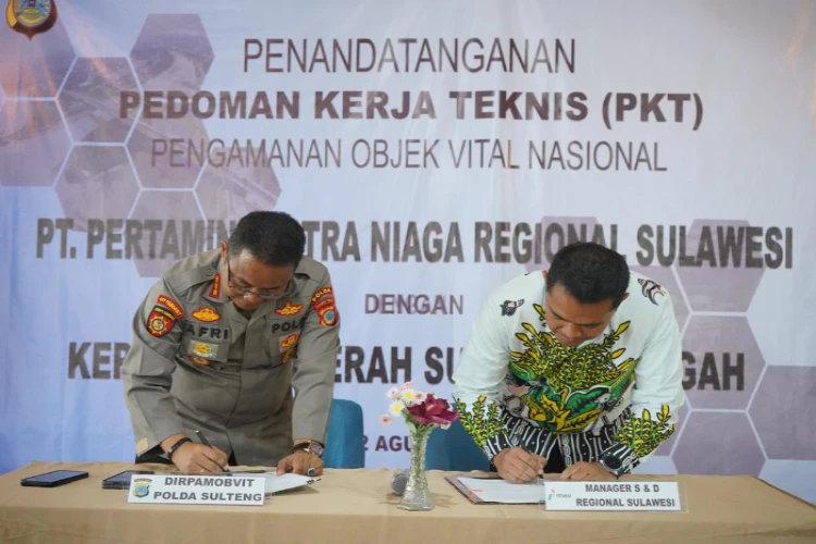 Ket. Foto: Pertamina menggandeng Polda Sulawesi Tengah Menggandeng Polda Sulawesi Tengah dalam Rangka untuk Penanganan Obvitnas